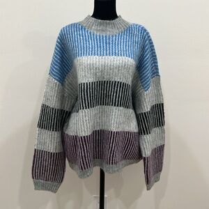 Liz Claiborne Plus Womens Crew Neck Long Sleeve Pullover Sweater